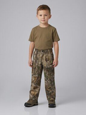 Game Winner Youth Small 4-6 Realtree Xtra Camo Cargo Hunting Pants 100% Cotton